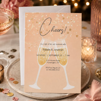 Moderne Champagner-Party  Einladung