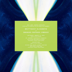 Moderne Chartreuse Bride Eltern Hochzeit Einladung