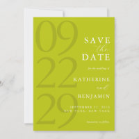 Moderne Chartreuse Minimalistische Hochzeit