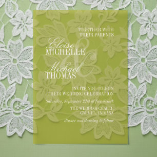 Moderne Chartreuse-Skriptformale Hochzeit