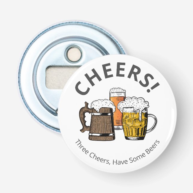 Moderne CHEERS-Cartoon-Biere individuell anpassbar Flaschenöffner (Vorderseite)