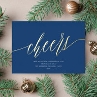 Moderne Cheers Non-Foto Business Navy Blue Gold