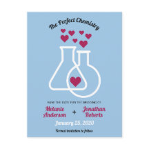 Moderne Chemie Herz Hochzeit Save The Date