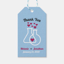 Moderne Chemie Herz Hochzeit Vielen Dank Geschenkanhänger