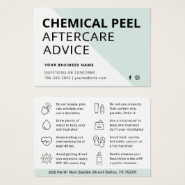 Moderne chemische Peel Aftercare Instruction Card