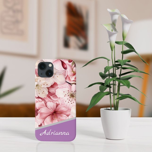 Moderne Cherry-Blossom-Blume iPhone Hülle (Von Creator hochgeladen)