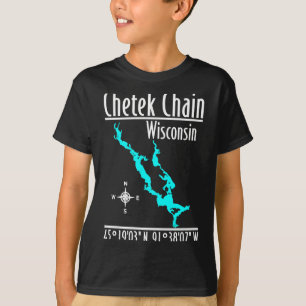 Moderne Chetek-Seenkette - Wisconsin T-Shirt