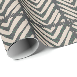 Moderne Chevron - monochrome französische Klassik Geschenkpapier
