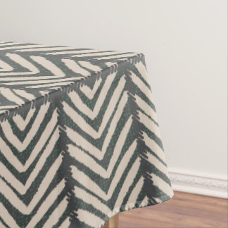 Moderne Chevron - monochrome französische Klassike Tischdecke