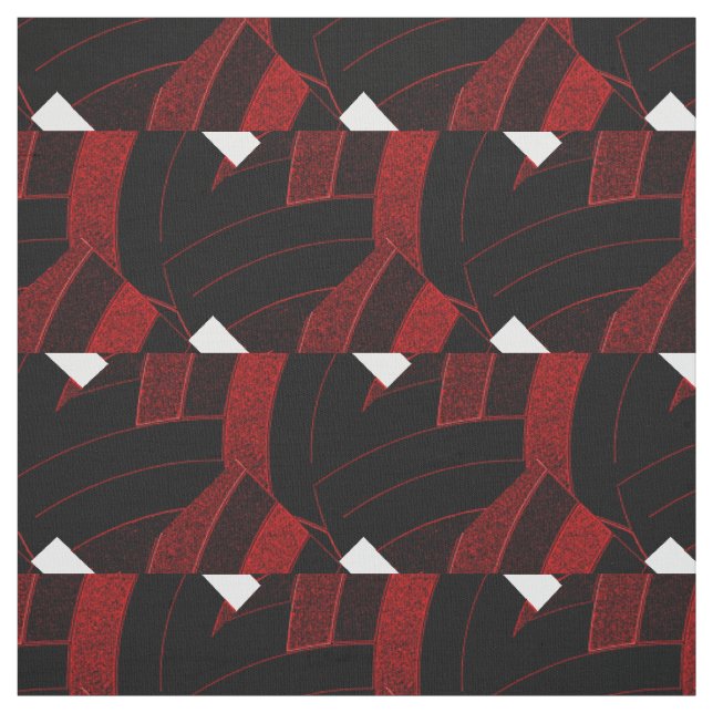 Moderne Chevronen aus schwarz/rot-schick Stoff (Muster)