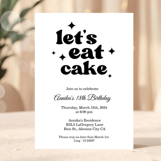 Moderne Chic 18e anniversaire Invitation minimalis (Minimalist Modern Chic 18th Birthday Invitation)