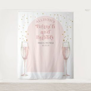 Moderne chic Arch Champagner Brautdusche-Hintergru Wandteppich