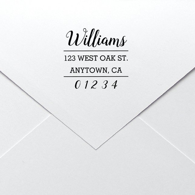 Moderne Chic Calligraphy Script-Rücksendeadresse Permastempel (Von Creator hochgeladen)