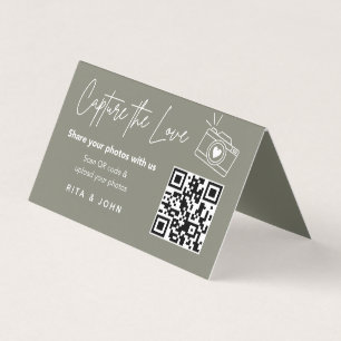 Moderne Chic Capture the Liebe QR code Folded Card