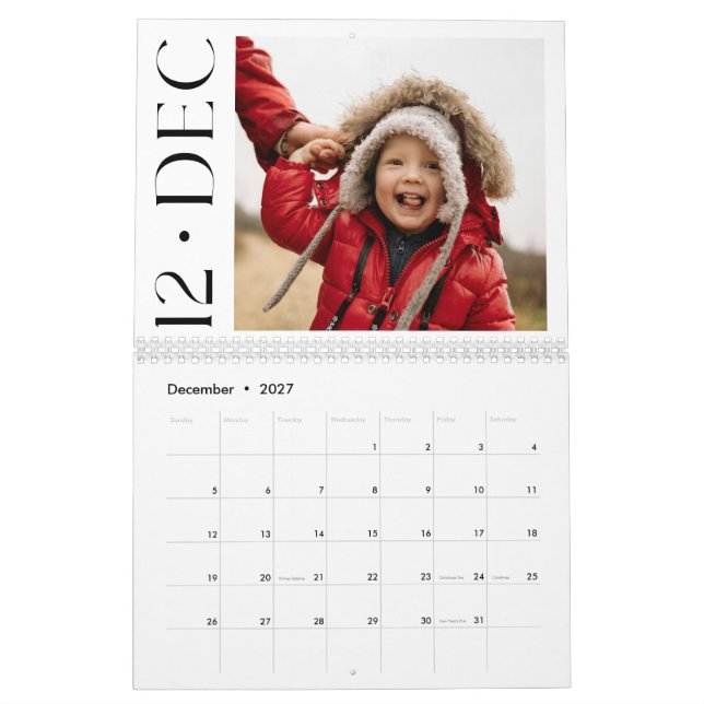 Moderne Chic Erstellen Sie Ihr eigenes Foto Kalender (Dez 2027)