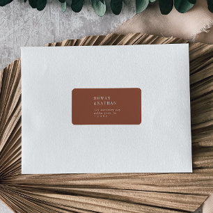 Moderne Chic Étiquettes de adresse RSVP Rust Terra