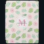 Moderne Chic Floral Monogram iPad Hülle<br><div class="desc">Modern Chic Floral Monogram iPad Smart Cover</div>