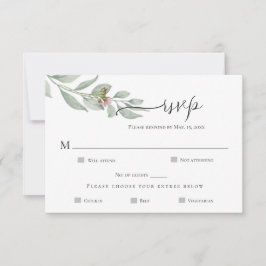 Moderne Chic Floral Wedding RSVP Card