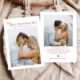 Moderne Chic-Fotos für Paare zum Happy Valentinsta Feiertagskarte