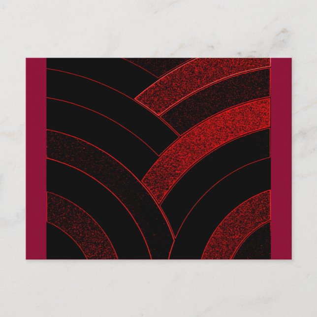 moderne, chic gebogene Chevronen Postkarte (Vorderseite)