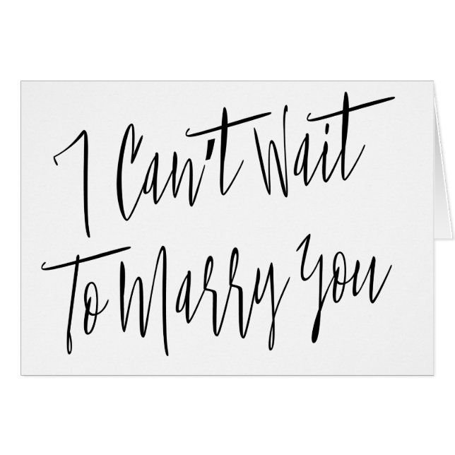 Moderne Chic "Je suis impatient de vous épouser" (Devant horizontal)