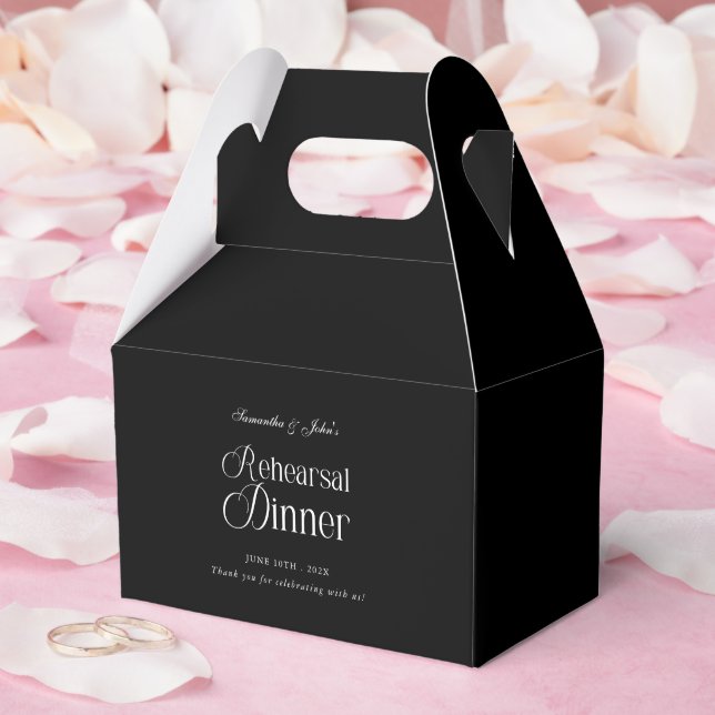 Moderne Chic-Probeessen Dankeschön Geschenkschachtel (Hochzeit)