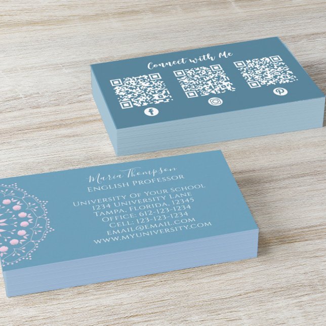 Moderne Chic Professionelle Qr-Code Anpassung Visitenkarte (Von Creator hochgeladen)