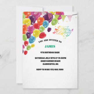 Moderne Chic-Schrift 4. Geburtstag Einladung