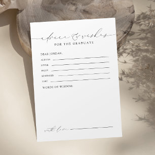 Moderne chic Script Abschlussberatung & Wünsche Hinweiskarte