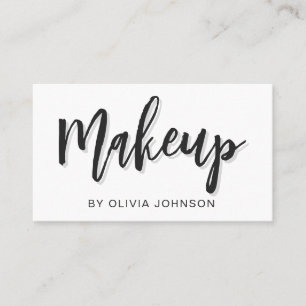 Moderne Chic Script Makeup Artist Business Card Visitenkarte
