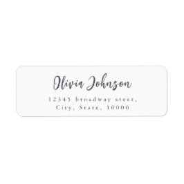 Moderne Chic Script Minimalistische Rücksendeadres