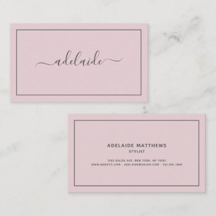 Moderne Chic Trendy Blush Pink Friseurzettel Visitenkarte