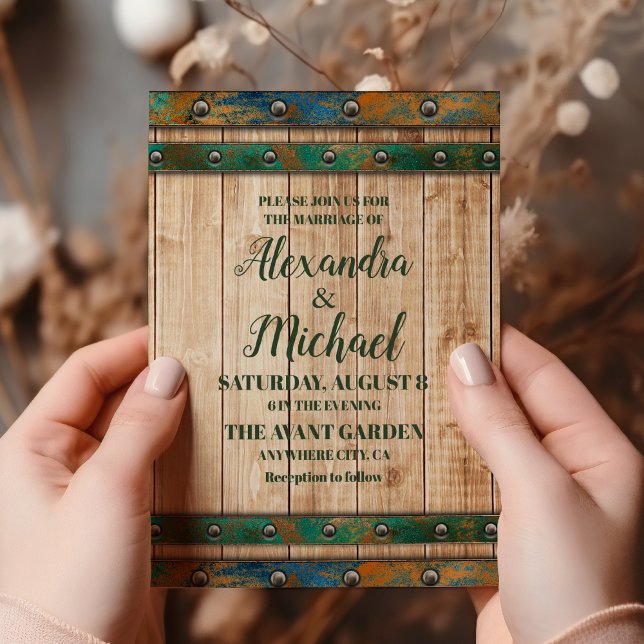 Moderne Chic Vineyard Wedding Einladung (Von Creator hochgeladen)