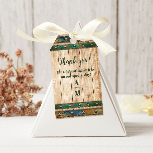 Moderne Chic Vineyard Wedding Geschenkanhänger (Von Creator hochgeladen)