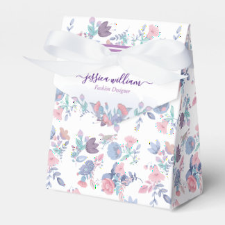 Moderne Chic Watercolor Blue Hydrangeas Floral Geschenkschachtel