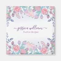 Moderne Chic Watercolor Blue Hydrangeas Floral