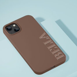 Moderne Choco braun erste minimale zeitgenössische Case-Mate iPhone 14 Hülle