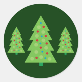 Moderne Christbaumkunst Runder Aufkleber