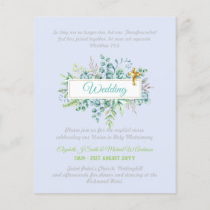 Moderne Christlich-katholische Hochzeitseinladung