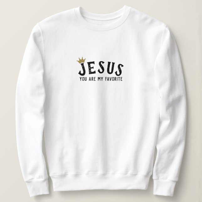 Moderne Christliche Goldkrone Jesus Sweatshirt (Design vorne)