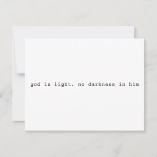 Moderne christliche "Gott ist Licht"-Einladung Einladung