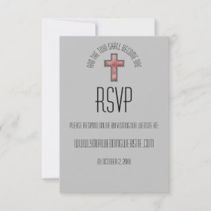 Moderne Christliche Hochzeit RSVP Karte