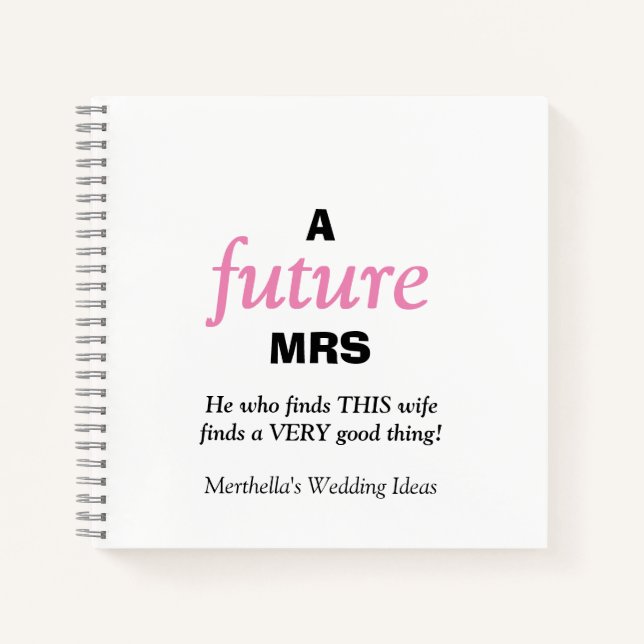 Moderne, Christliche Hochzeitsideen Notizbuch (Vorderseite)