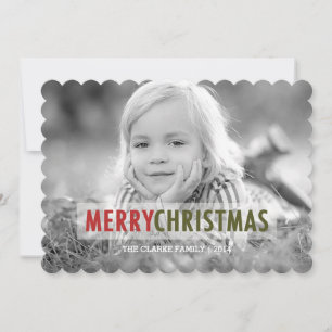 MODERNE CHRISTMAS FERIENFOTOKARTE FEIERTAGSKARTE