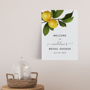Moderne Citrus-Limonen-Garten-Brautabschiedswelcom Poster