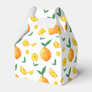 Moderne Citrus Orange Muster Babydusche Geschenkschachtel