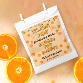 Moderne Citrus Orange Süsse Fruchtzest Vielen Dank Geschenktütchen