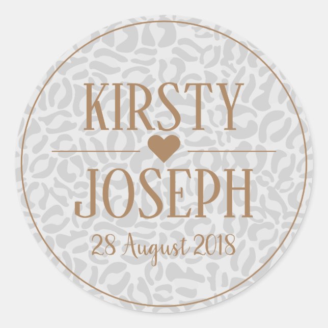 Moderne Classic Gold Leopard Printzeitaufkleber Runder Aufkleber (Vorderseite)