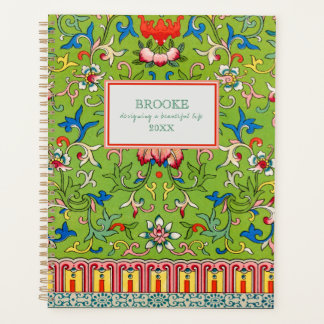 Moderne Classic Green Chinoiserie Planificateur