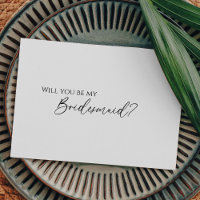 Moderne Classic Wedding Bridesmaid - Vorschlagskar